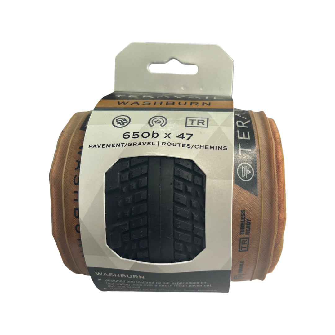 TERAVAIL WASHBURN 650b×47 Teravail Washburn Tire - 650b x 47, Tubeless, Folding, Black