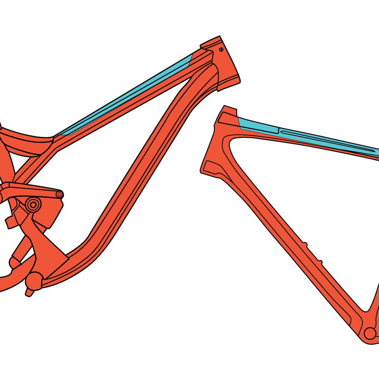 RideWrap Essential Toptube Frame Protection Kit - Gloss