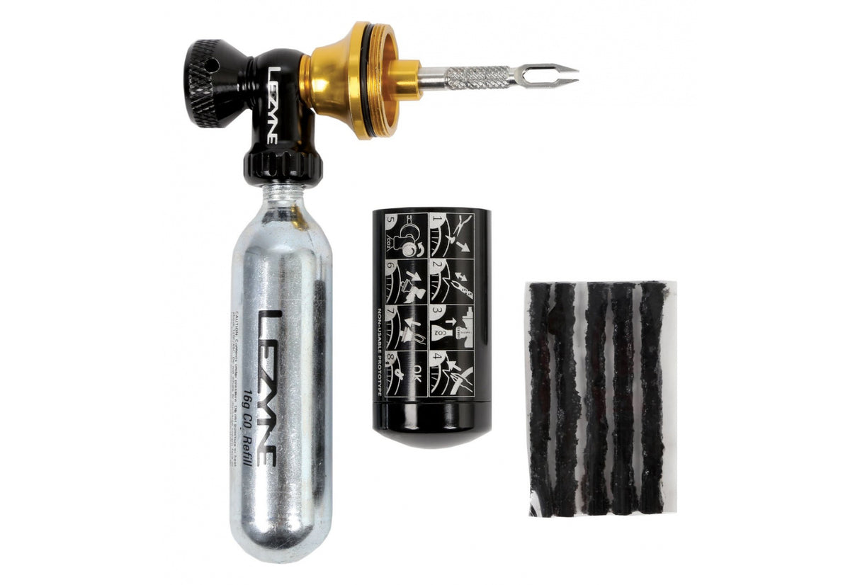 Lezyne, Tubeless CO2 Blaster, CO2 Inflator/Tubeless Repair Kit, Black