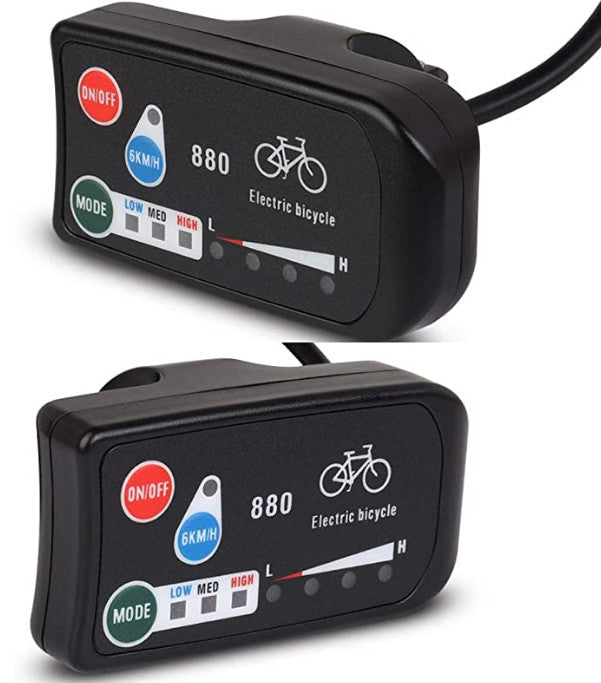 KUNTENG Display, 36V/48V LED880 Meter, panneau de contrôle des accessoires pour vélos électriques, utilisé pour l'affichage du contrôleur KT