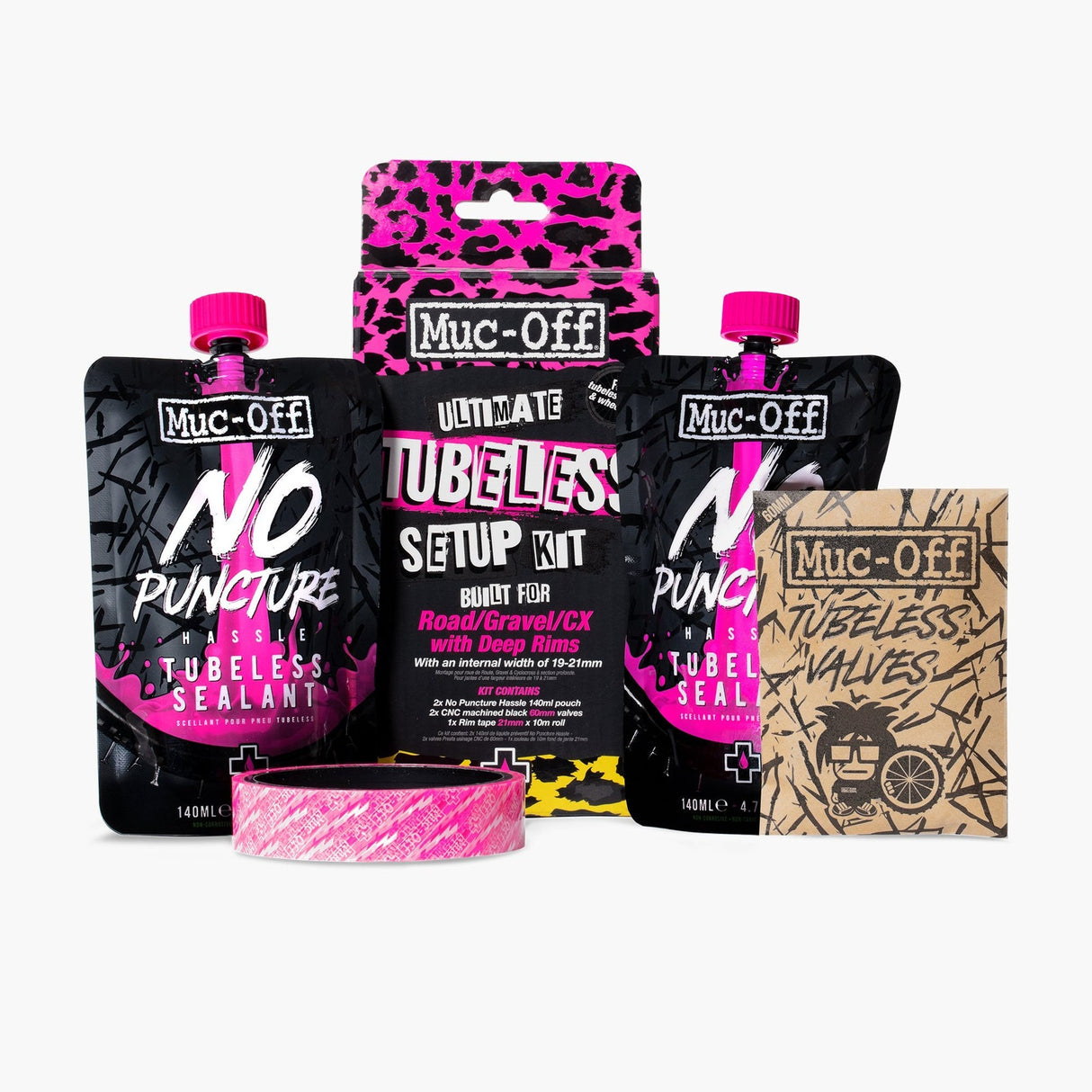 Muc-Off, Ultimate Tubeless Setup Kit Road 60mm