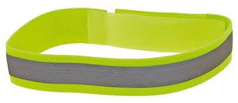 Yellow Trouser Bands Velcro reflector