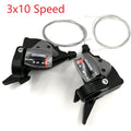 Micro new Bicycle Shifter Pair - Left 3 Speed / Right 10 Speed